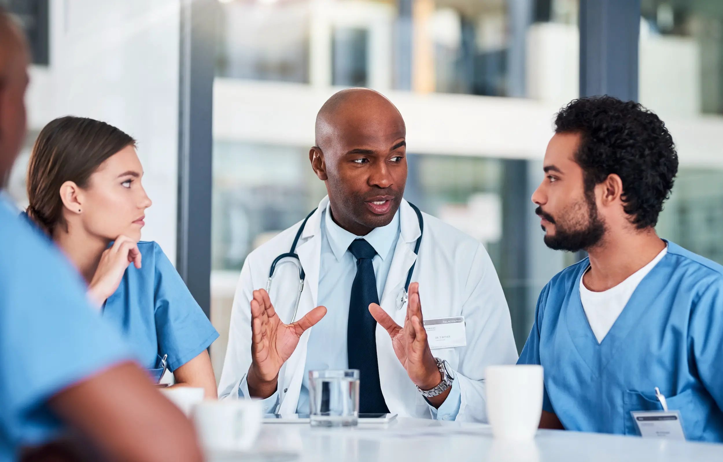 medical professionals collaborating in modern offi 2026